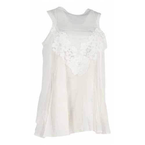 Pre-owned Sacai Linen Camisole In White