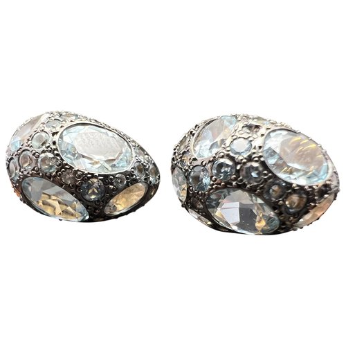 Pre-owned Pomellato Tabou Pink Gold Earrings In Blue
