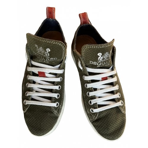 Pre-owned Dsquared2 Low Trainers In Green