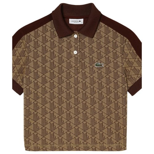 Pre-owned Lacoste Polo In Burgundy