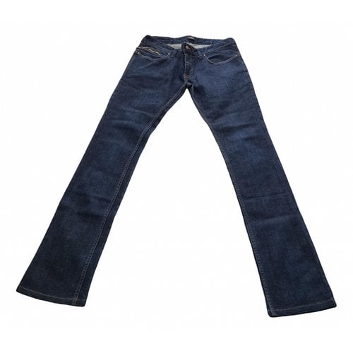 Pre-owned Costume National Straight Jeans In Navy