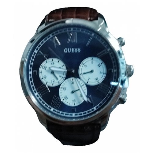 Pre-owned Guess Watch In Blue