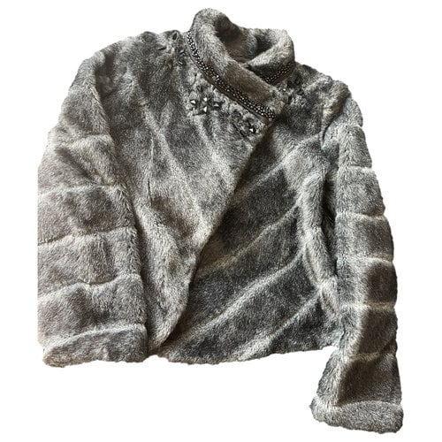 Pre-owned Emporio Armani Faux Fur Jacket In Grey