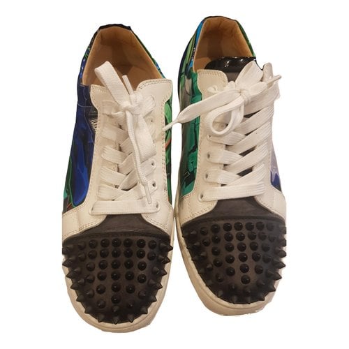 Pre-owned Christian Louboutin Rantulow Low Trainers In Green