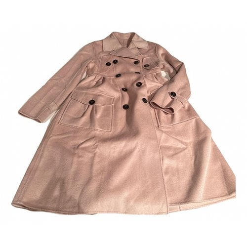 Pre-owned Dior Cashmere Coat In Pink