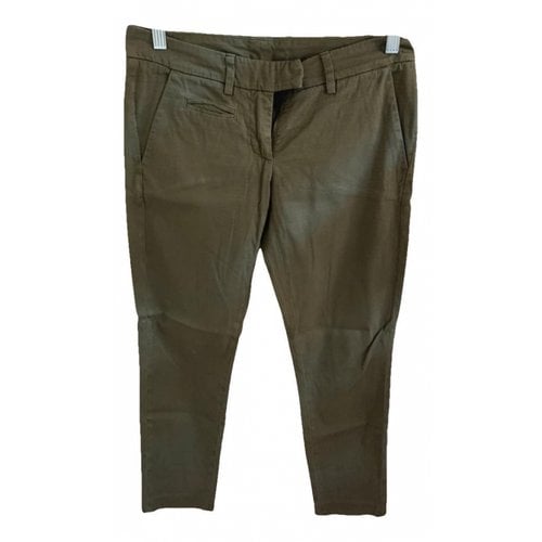 Pre-owned Dondup Slim Pants In Green