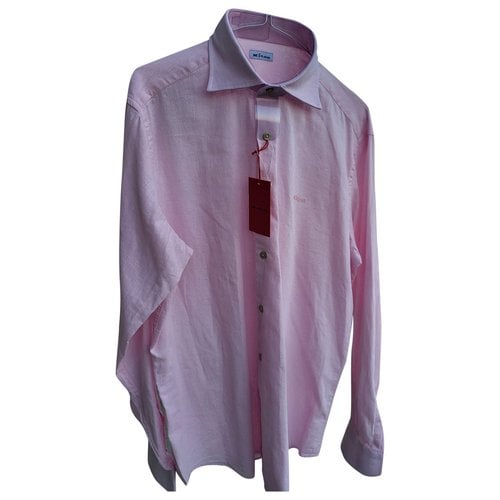 Pre-owned Kiton Linen Shirt In Pink