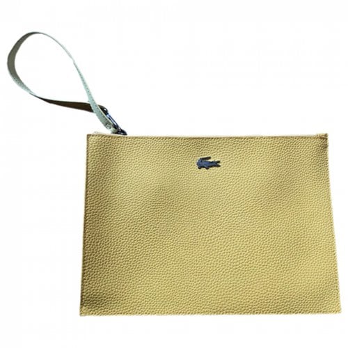 Pre-owned Lacoste Clutch Bag In Yellow