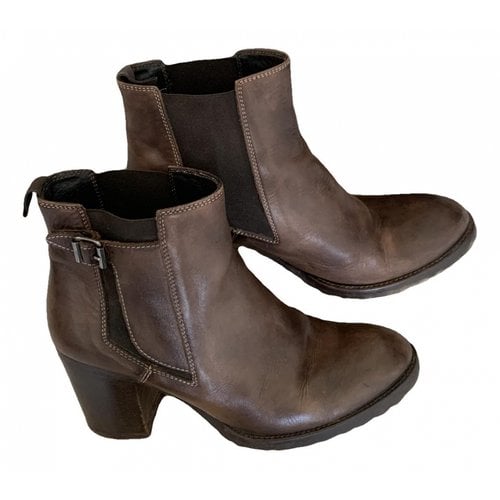 Pre-owned Liebeskind Leather Ankle Boots In Brown