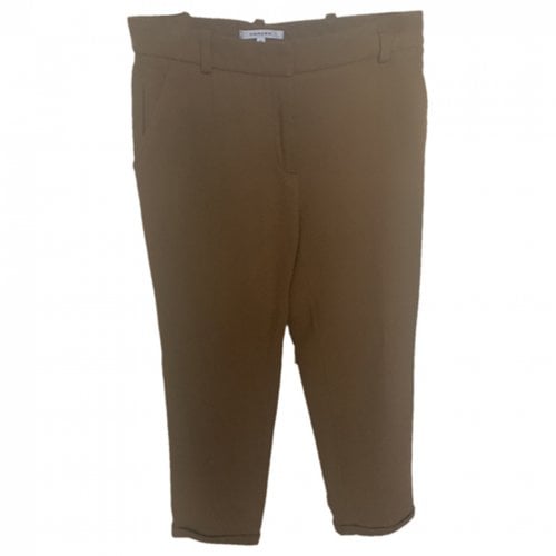 Pre-owned Carven Wool Trousers In Brown