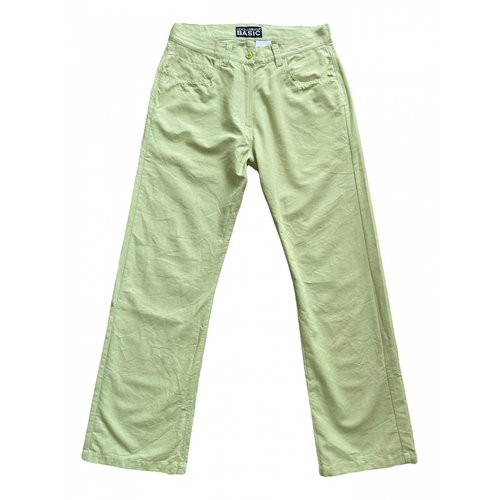 Pre-owned Dolce & Gabbana Straight Pants In Green
