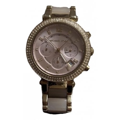 Pre-owned Michael Kors Pink Gold Watch