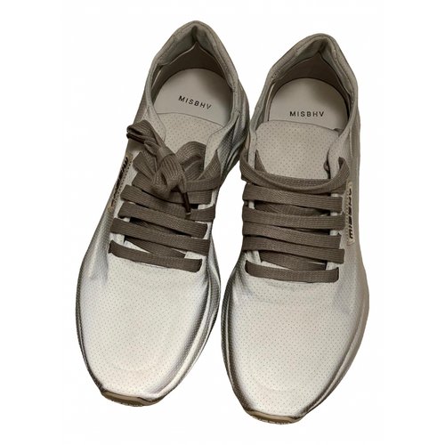 Pre-owned Misbhv Low Trainers In Silver