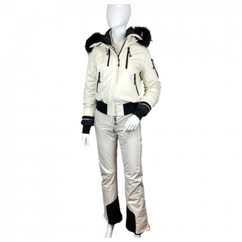 Pre-owned Moncler Jumpsuit In White