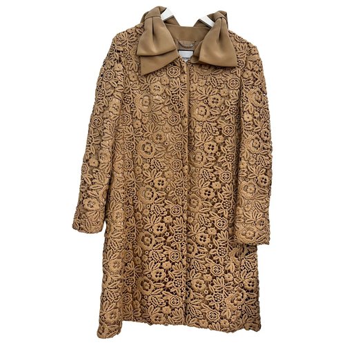 Pre-owned Moschino Coat In Camel