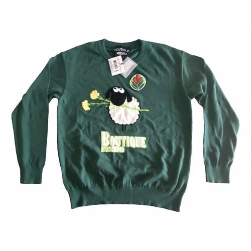 Pre-owned Moschino Pull In Green