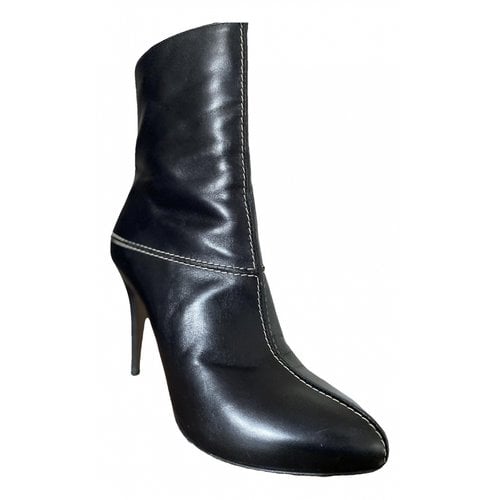 Pre-owned Rodolphe Menudier Pony-style Calfskin Boots In Black