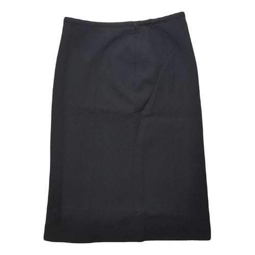Pre-owned Giorgio Armani Wool Mid-length Skirt In Black