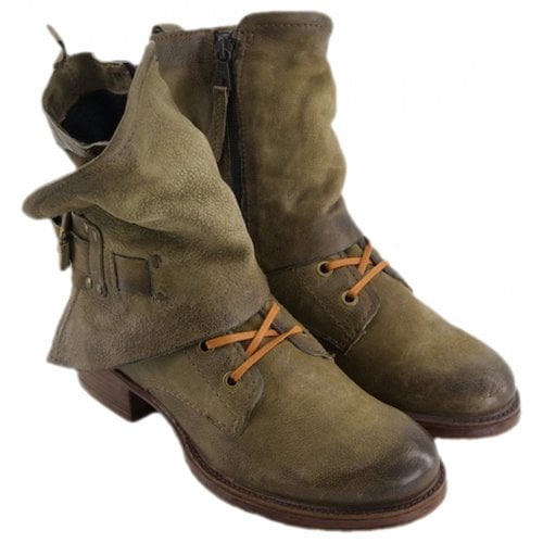 Pre-owned Mjus Leather Boots In Green