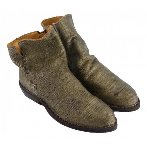 Pre-owned Fiorentini + Baker Leather Boots In Khaki