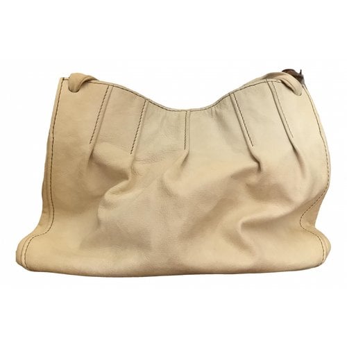 Pre-owned Miu Miu Vitello Leather Handbag In Yellow