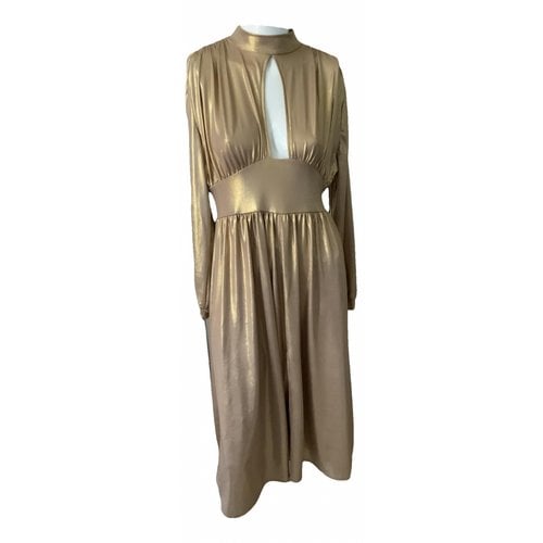 Pre-owned Myla Mid-length Dress In Gold