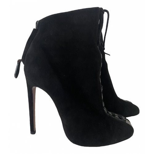 Pre-owned Alaïa Lace Up Boots In Black