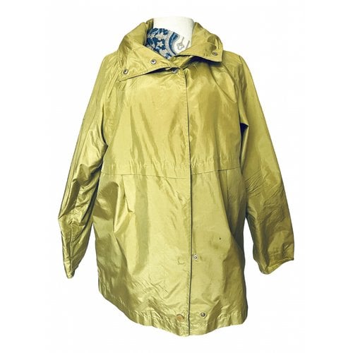 Pre-owned Marina Rinaldi Silk Biker Jacket In Yellow