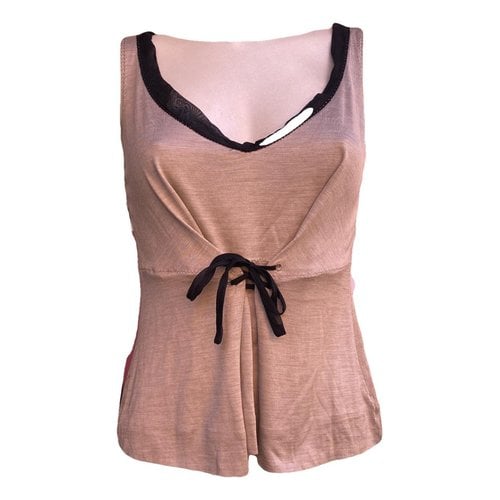 Pre-owned Louis Vuitton Silk Camisole In Gold