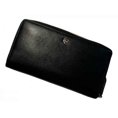 Pre-owned Ralph Lauren Purple Label Exotic Leathers Clutch In Black