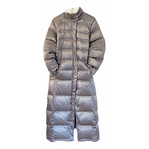 Pre-owned Adidas Originals Faux Fur Puffer In Silver