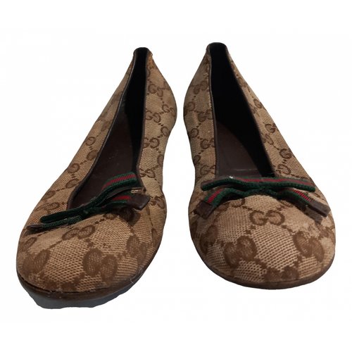 Pre-owned Gucci Cloth Ballet Flats In Other