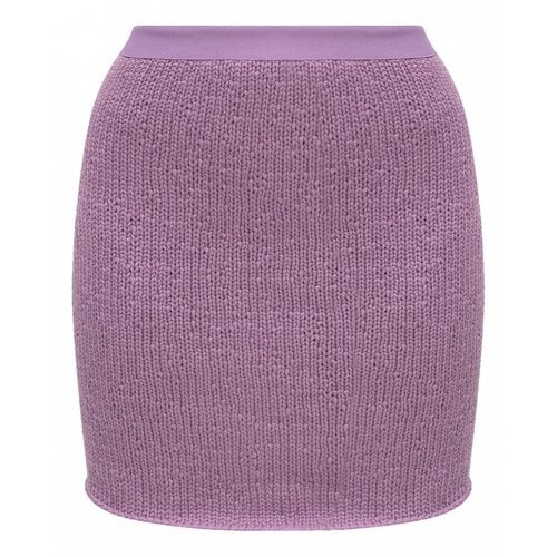 Pre-owned Bottega Veneta Wool Mini Skirt In Purple