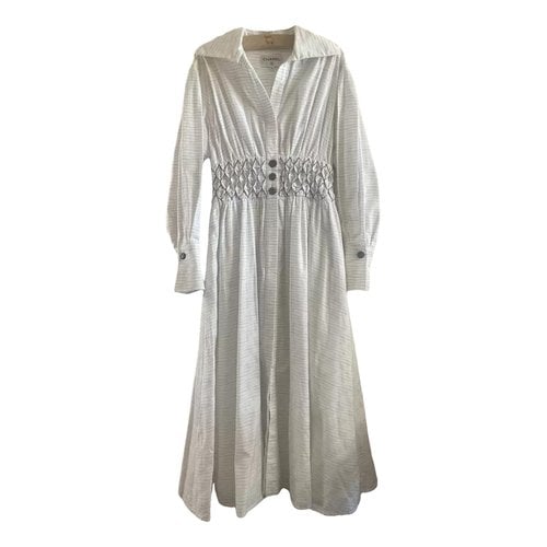Pre-owned Chanel Mid-length Dress In White