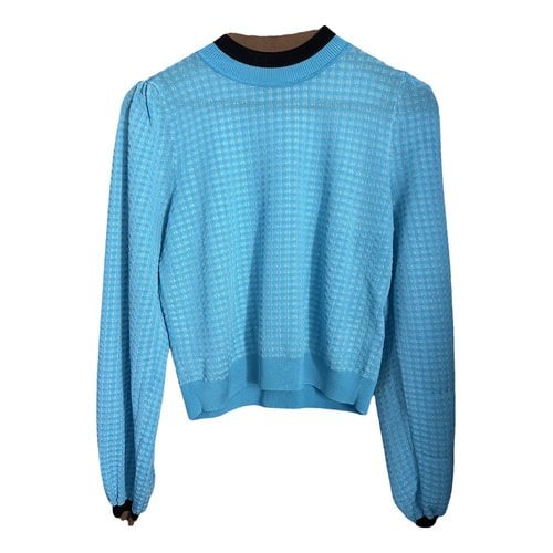 Pre-owned Fendi Silk Blouse In Turquoise
