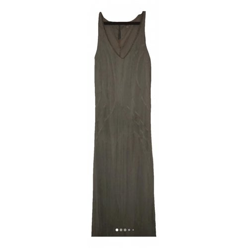 Pre-owned Hoss Intropia Silk Maxi Dress In Green