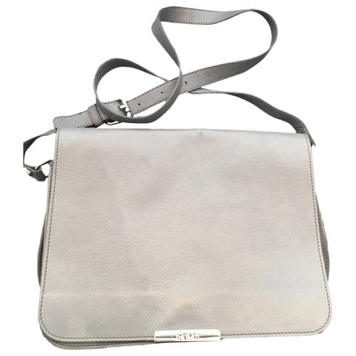Pre-owned Ba&sh Leather Crossbody Bag In Grey
