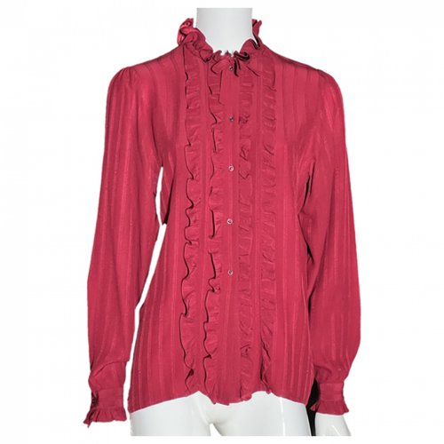 Pre-owned Dior Silk Blouse In Burgundy