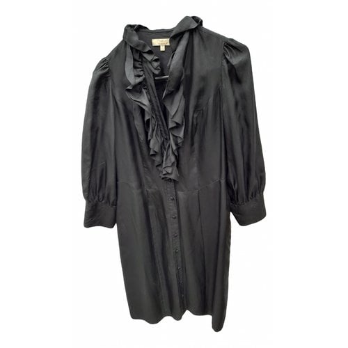 Pre-owned Aidan Mattox Silk Mid-length Dress In Black