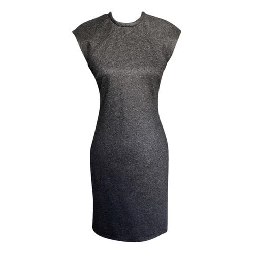 Pre-owned Gucci Wool Mid-length Dress In Anthracite