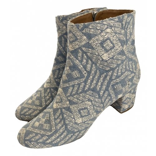 Pre-owned Aquazzura Cloth Ankle Boots In Other