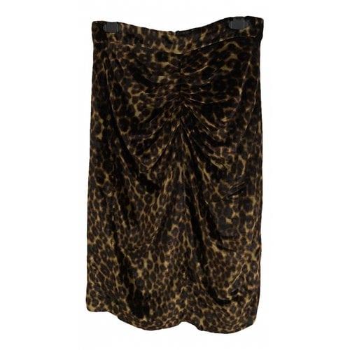 Pre-owned Masscob Silk Mid-length Skirt In Brown