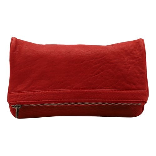 Pre-owned Alexander Wang Leather Clutch Bag In Red