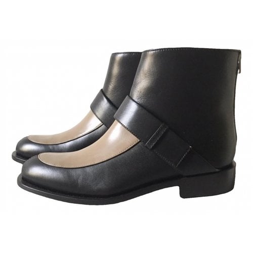 Pre-owned Marni Leather Ankle Boots In Multicolour