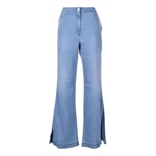 Pre-owned Moschino Love Trousers In Blue