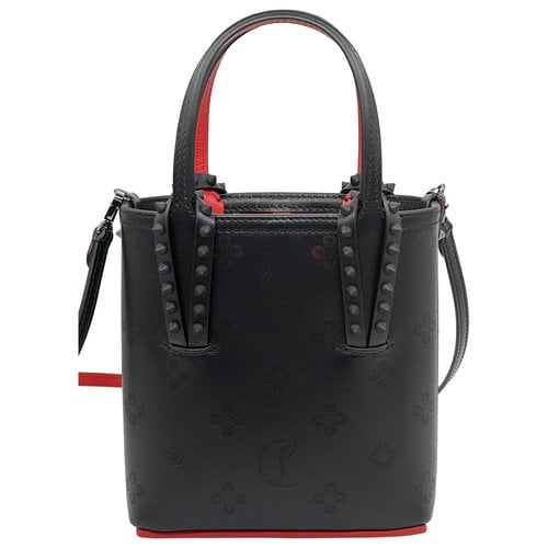 Pre-owned Christian Louboutin Cabata Leather Crossbody Bag In Black