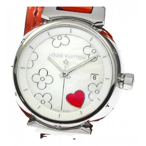 Louis Vuitton Pre-owned Louis Vuitton Tambour Quartz Brown Dial Ladies Watch  Q1211 - Pre-Owned Watches - Jomashop