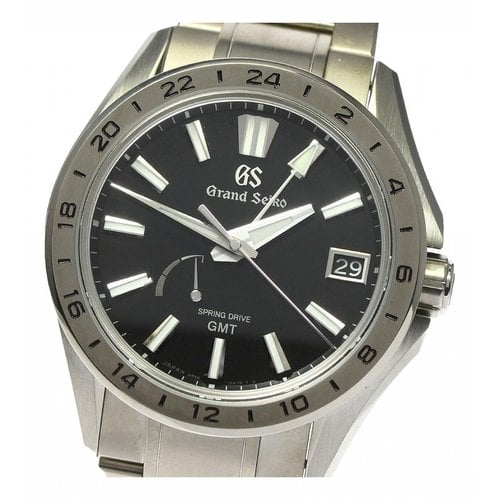 Pre-owned Grand Seiko Watch In Black