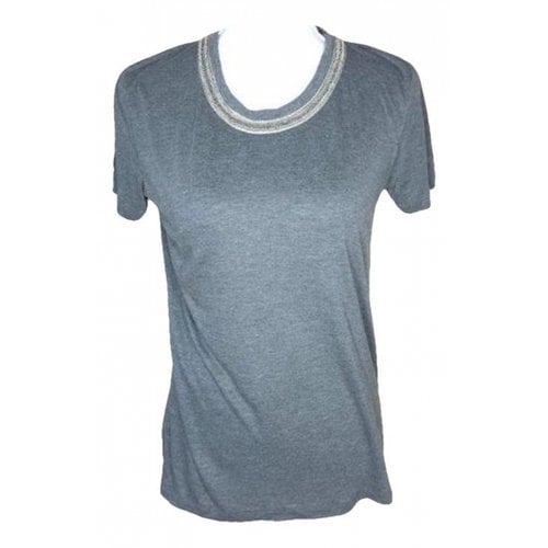 Pre-owned The Kooples Spring Summer 2020 T-shirt In Grey