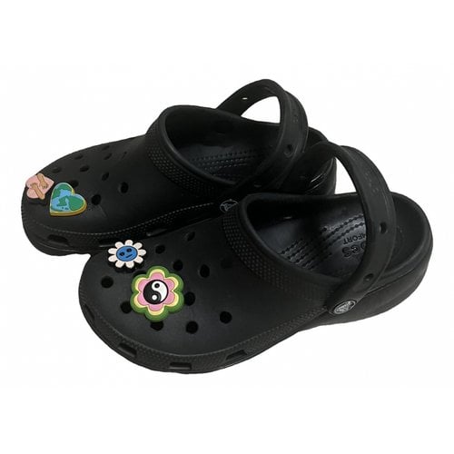 Pre-owned Crocs Sandal In Black